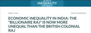 increase in income inequalities in india
